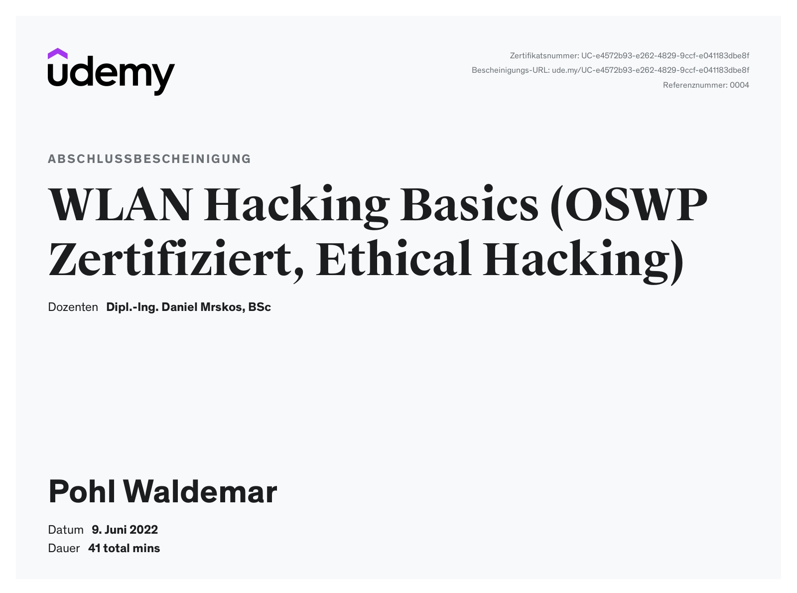 WLAN Hacking Basics (OSWP), Ethical Hacking